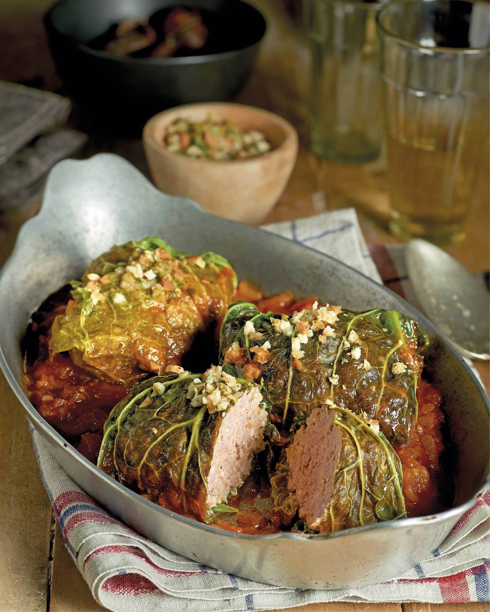 col rellena carne picada
